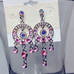 Pink Iridescent Chandelier earrings